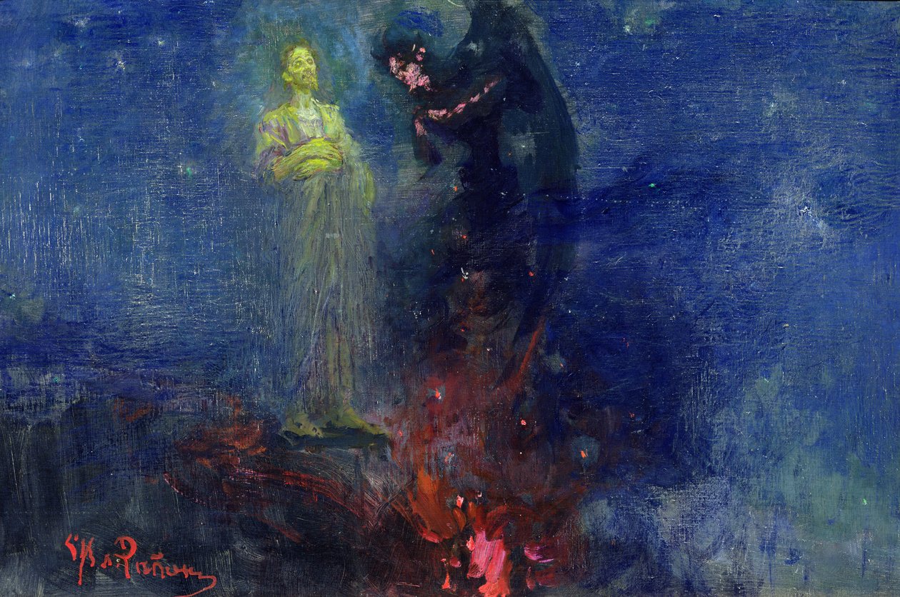 Kom væk herfra, Satan! af Ilya Efimovich Repin