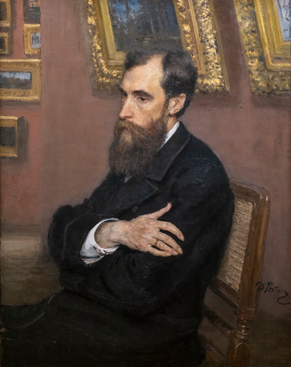 Portræt af Pavel Mikhailovich Tretyakov af Ilya Efimovich Repin