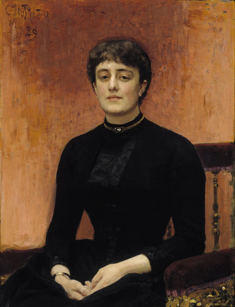 Portræt af Elizaveta Zvantseva 1864-1921 af Ilya Efimovich Repin