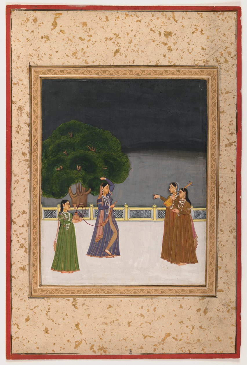 Miniaturemaleri, slutningen af det 18.-19. århundrede (wc på papir) af Indian School