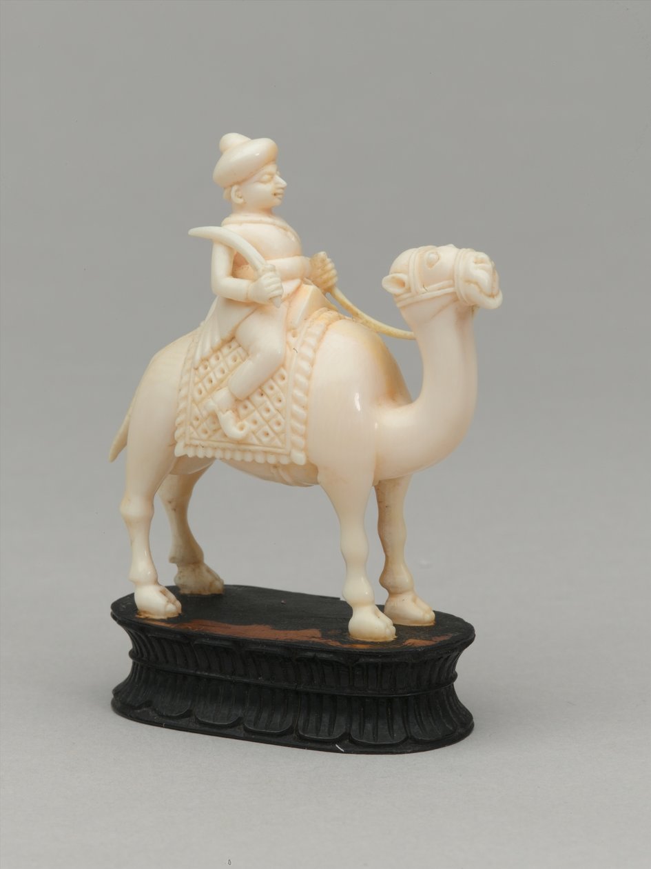 Sort ridder, skakbrik, Indien, 1820 ca af Indian School