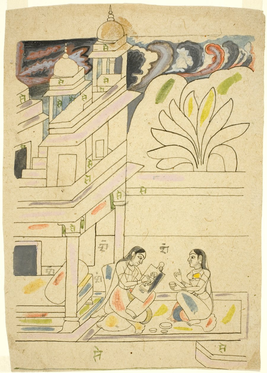 Dhanasri Ragini, 1700-tallet af Indian School