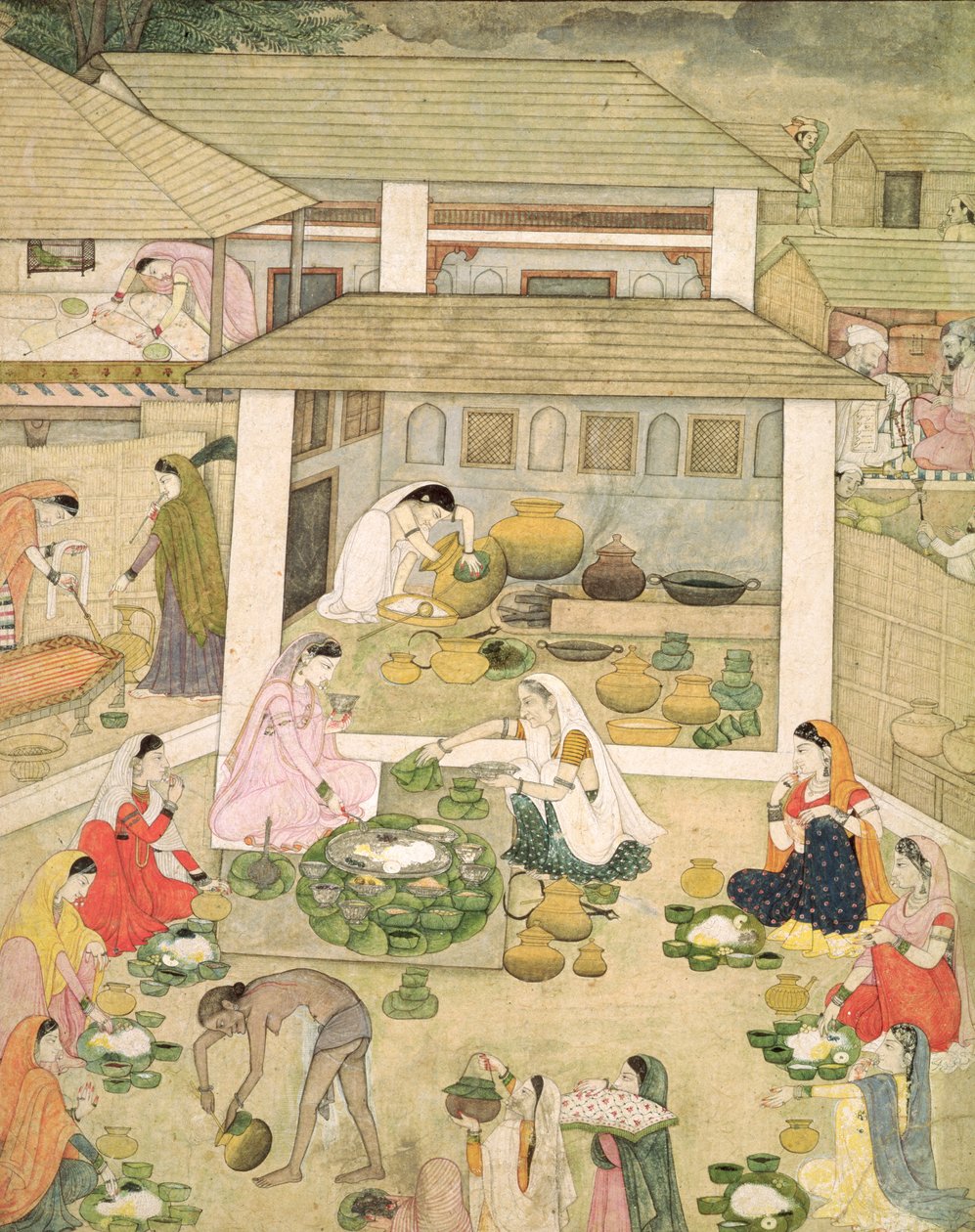 I. 68.4 En kvindes fest, ca. 1810 af Indian School