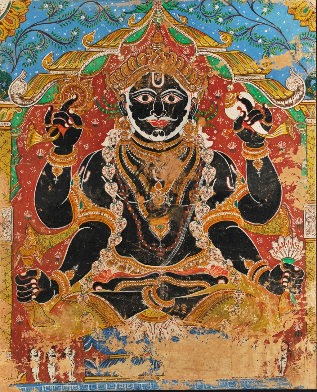 Jagannath (vægmaleri) af Indian School