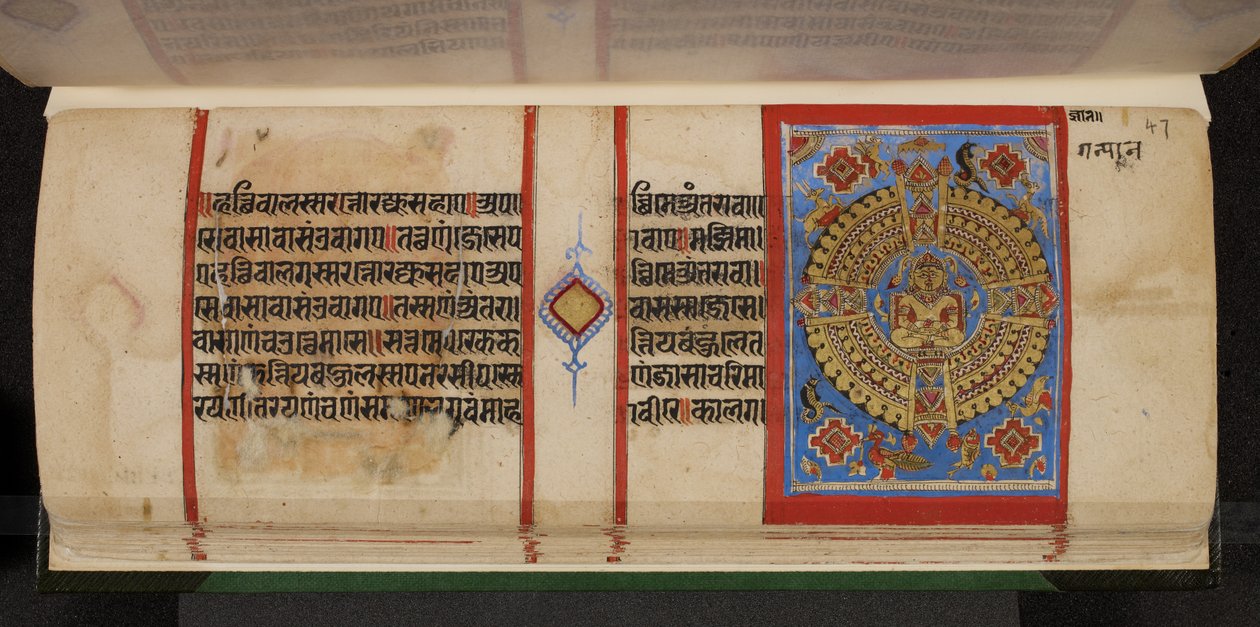Kalpasutra folio med Samavasarana af Indian School