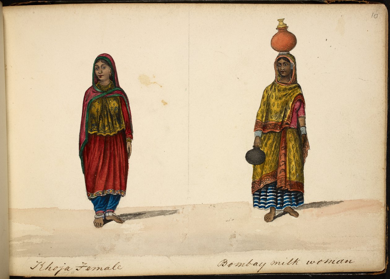 Khoja kvinde; Bombay mælke-sælger af Indian School