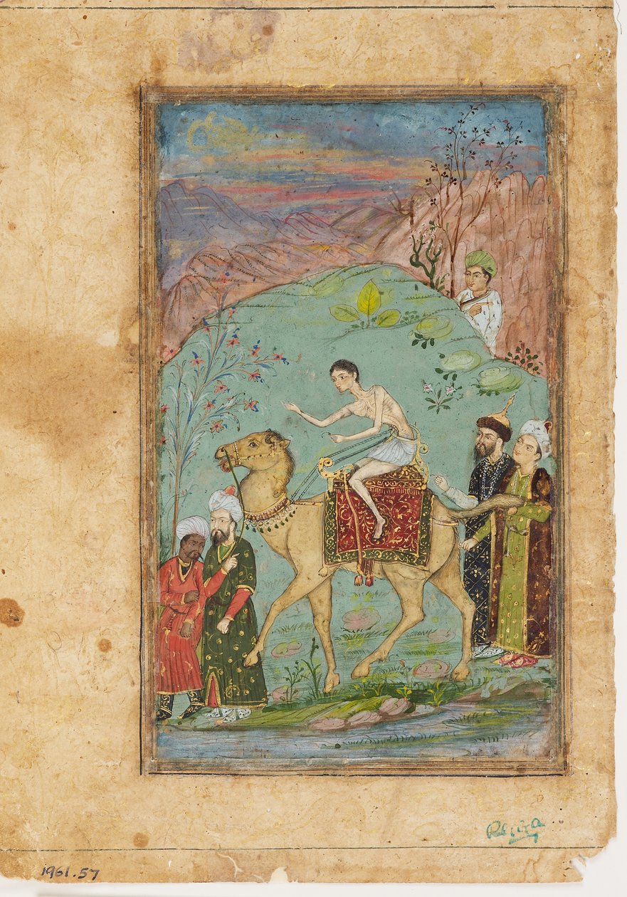 Majnun på en kamel af Indian School