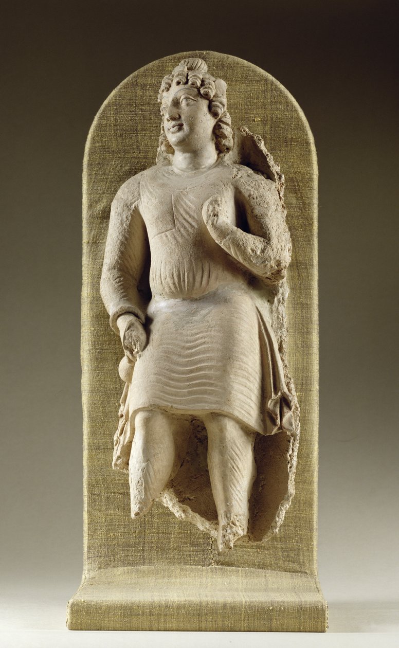 Stående ungdom eller Maitreya, Gandhara (stuk) af Indian School