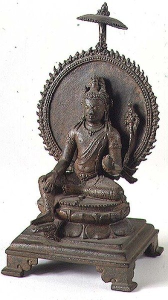 Vishnu, Pallava, Sydindien (bronze) af Indian School