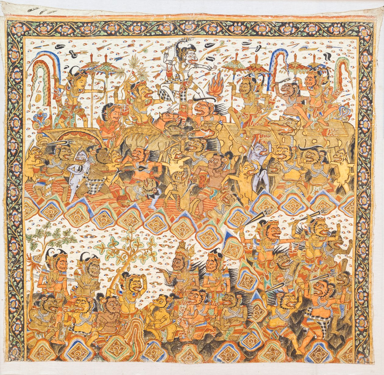Ramayana (balinesisk farve på lærred) af Indonesian Indonesian