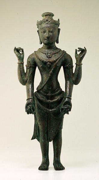 Figur af Vishnu, fra Java (bronze) af Indonesian School