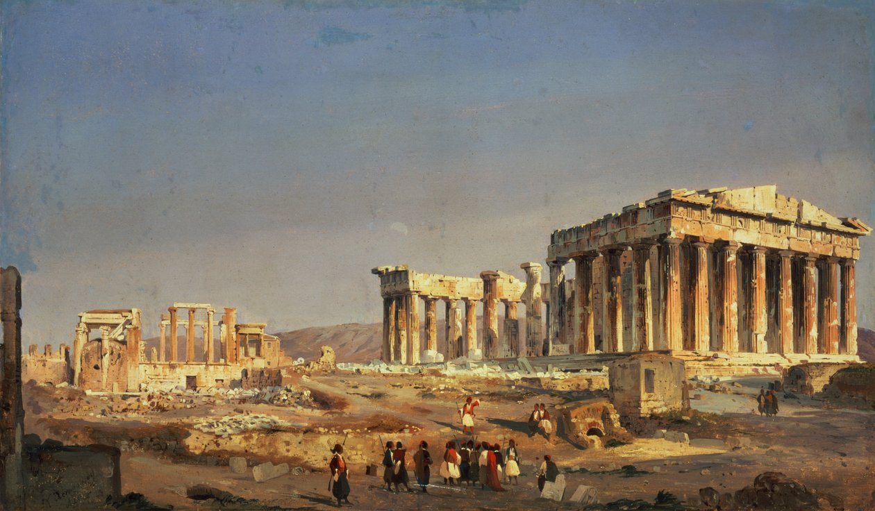 Parthenon, 1863 af Ippolito Caffi