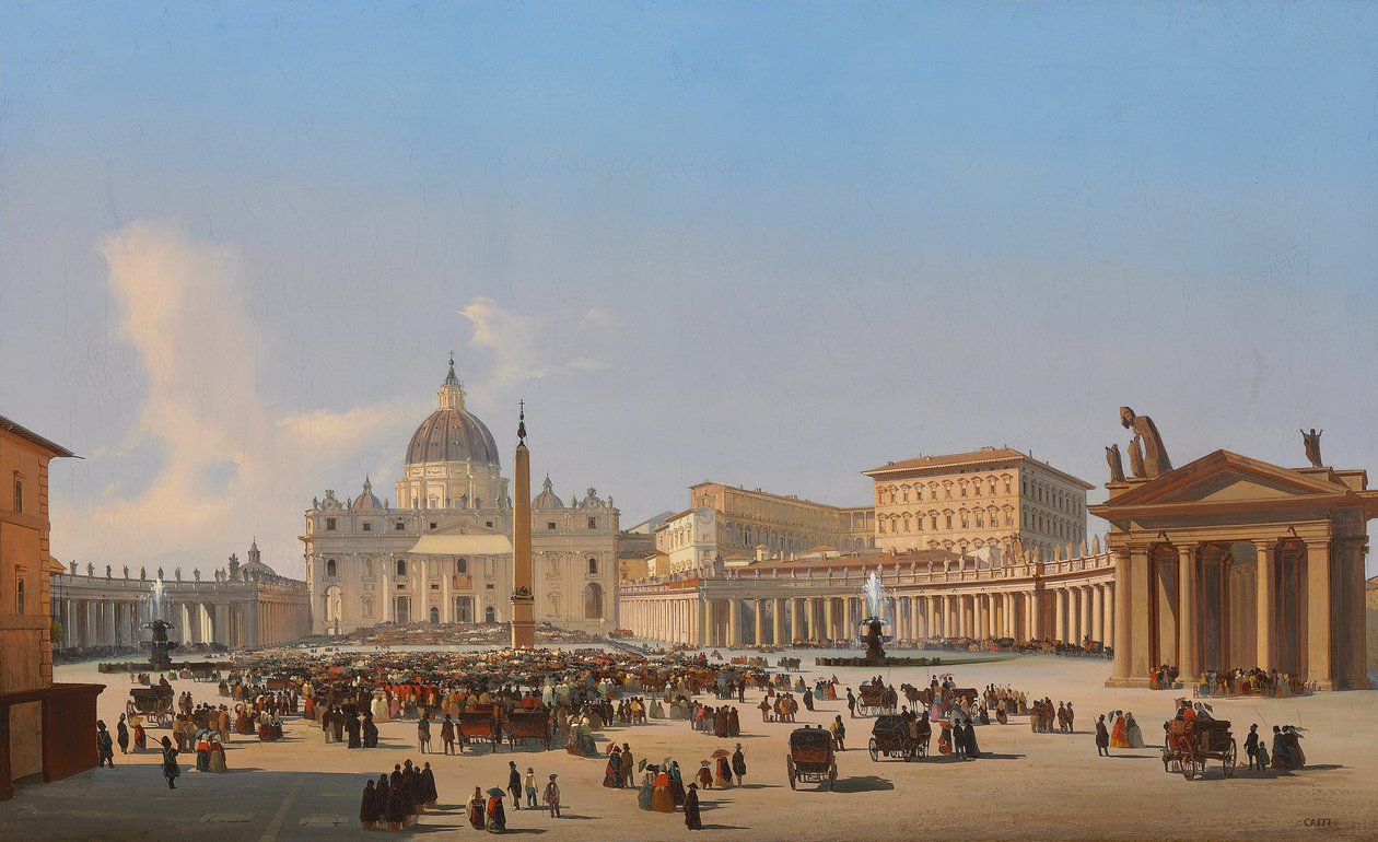 Peterspladsen, Rom af Ippolito Caffi