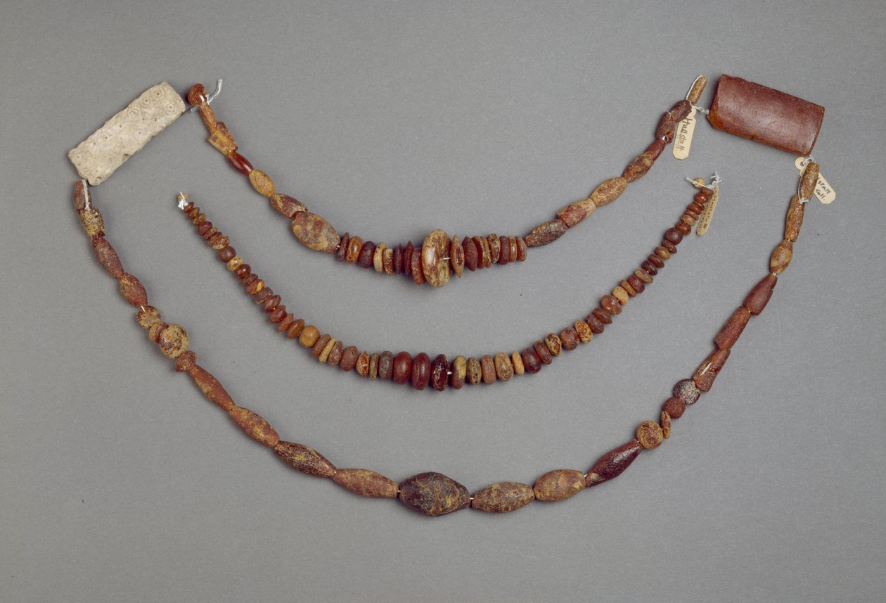 Halstatt Periode halskæde (rav) af Iron Age
