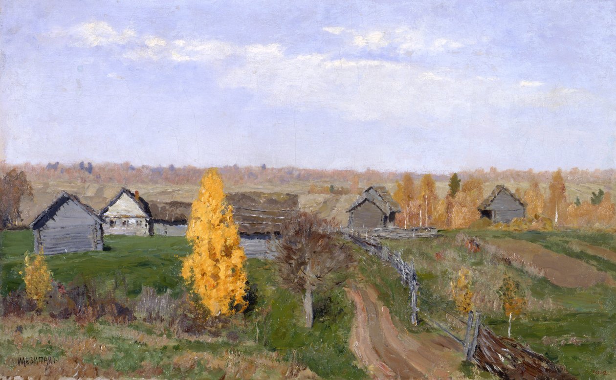 Gyldent efterår. Slobodka af Isaak Ilyich Levitan