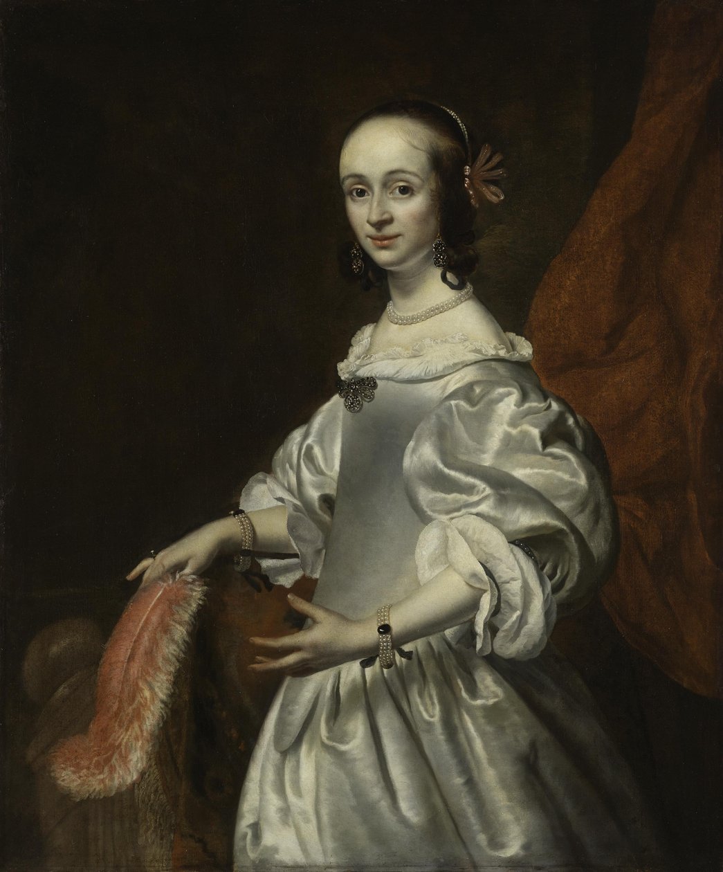 Portræt af en ung dame af Isaac Luttichuys