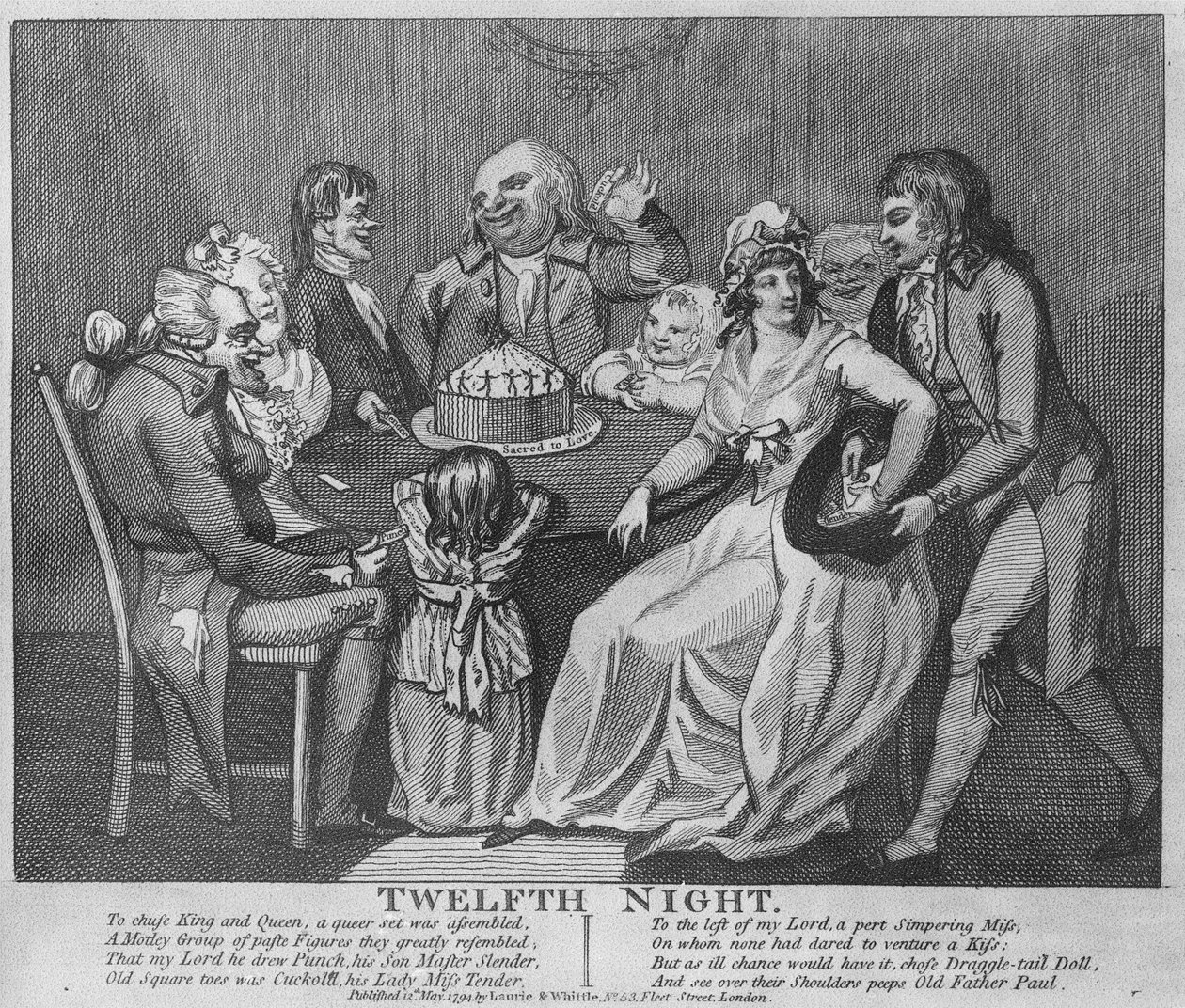 Tolvte Nat, 1794 af Isaac Robert Cruikshank