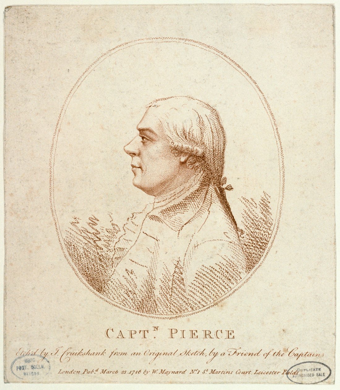 Kaptajn Richard Pierce af Isaac Cruikshank