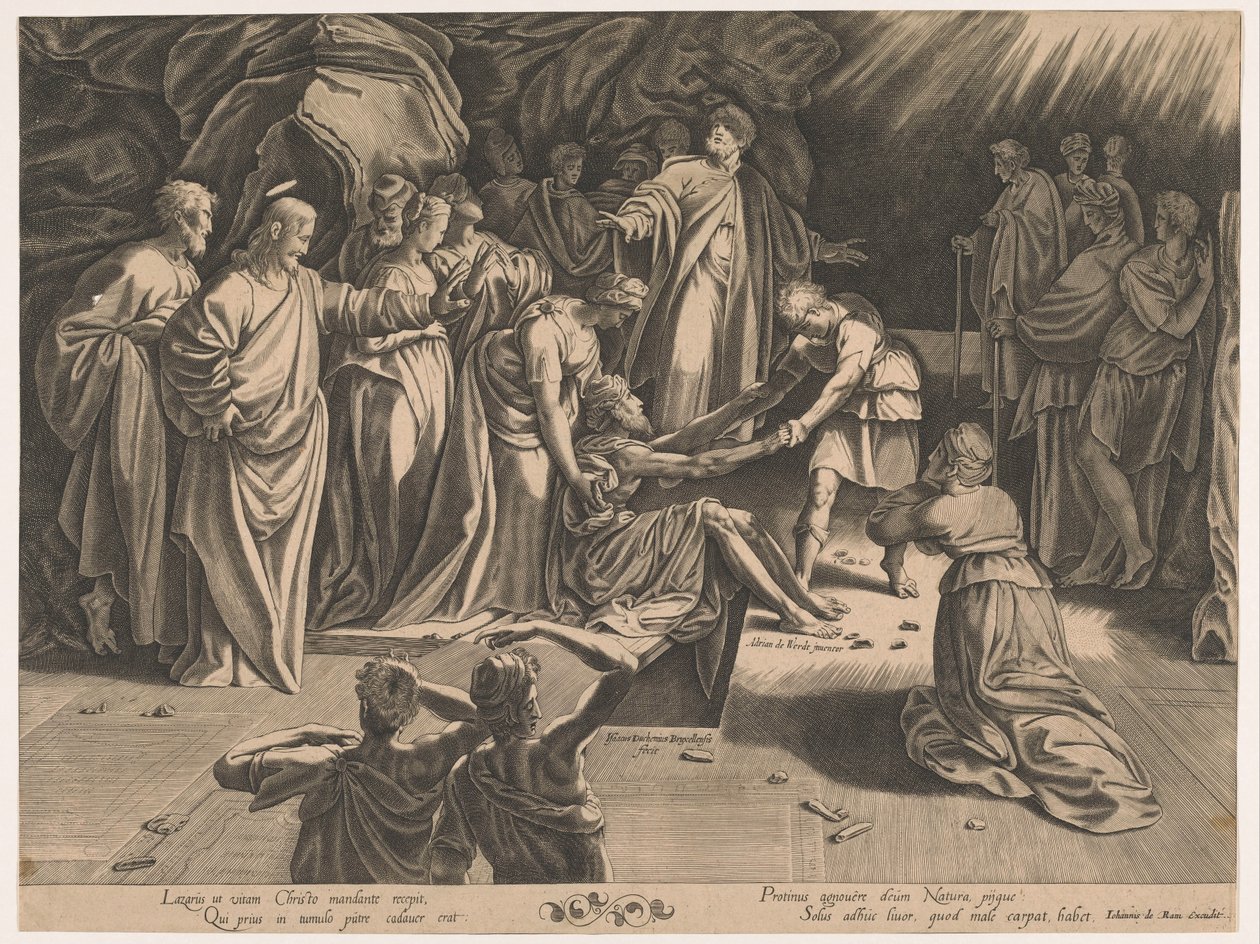 Opdragelse af Lazarus af Isaac Duchemin