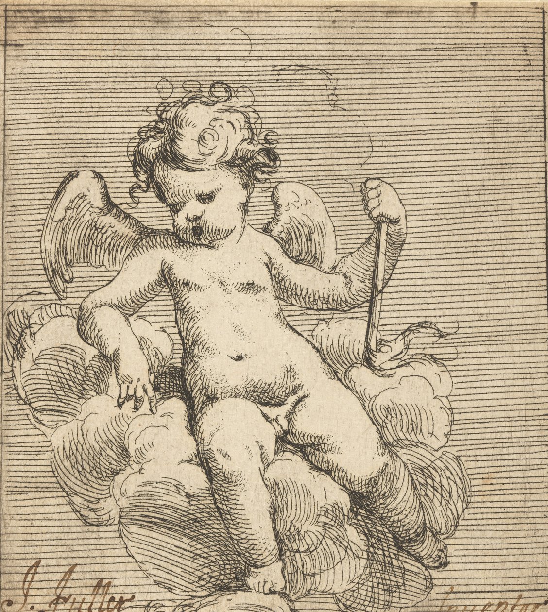 Putto holder en fakkel af Isaac Fuller