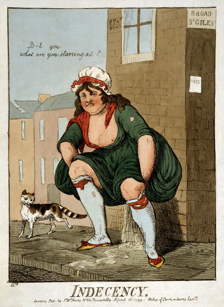 Uanstændighed, 1799. af Isaac Robert Cruikshank