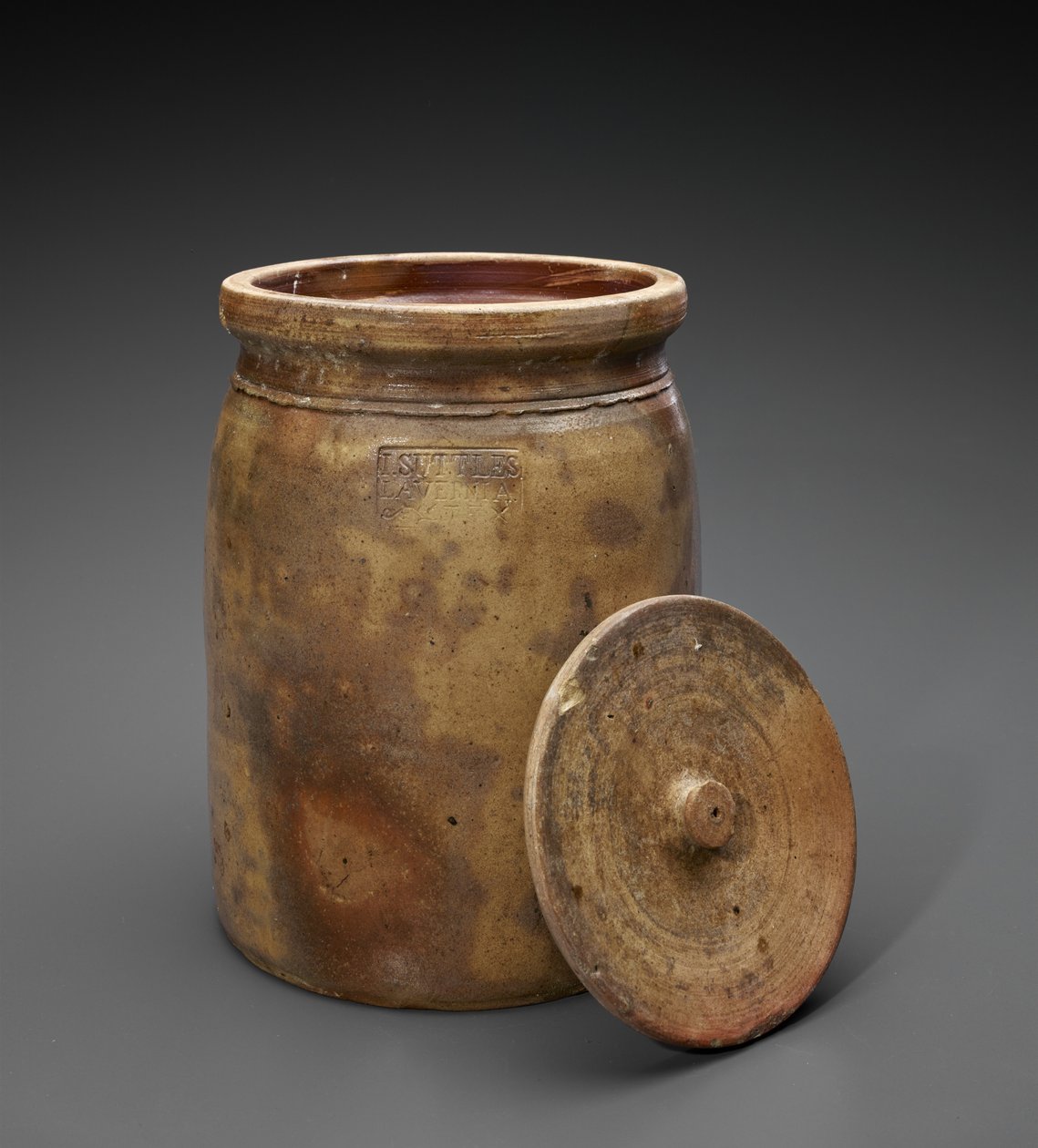 Crock, ca. 1873-1882 (slipglaseret stentøj) af Isaac Suttles Pottery