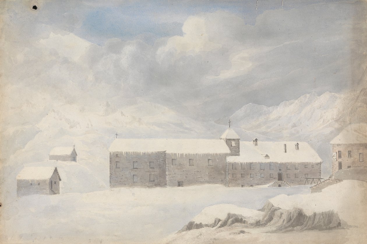 Kloster, St. Bernard-bjerget (Schweiz) af Isaac Weld