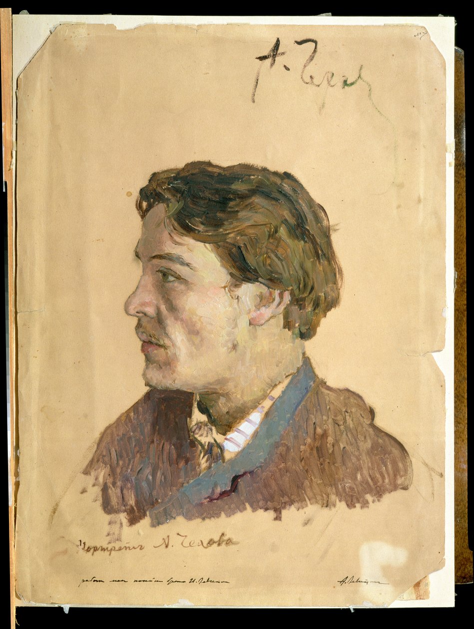 Portræt af Anton Tjekhov (1860-1904) af Isaak Ilyich Levitan