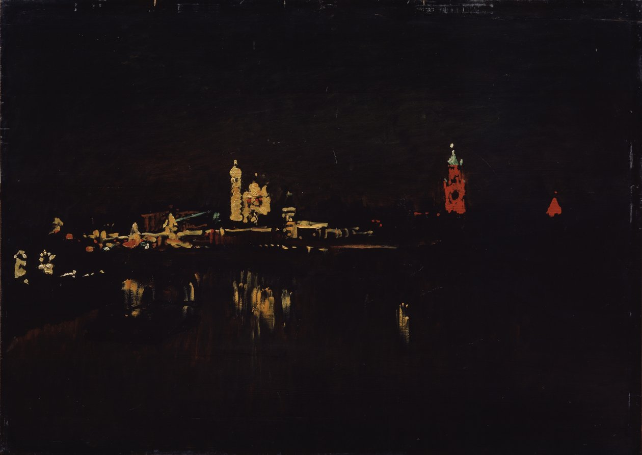 Belysning af Kreml i Moskva, 1896 af Isaak Ilyich Levitan