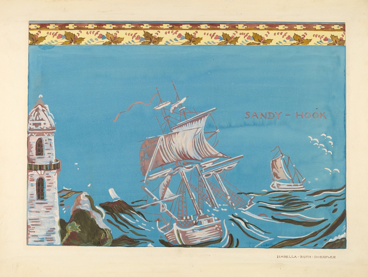 Bandbox Design, ca. 1937. af Isabella Ruth Doerfler