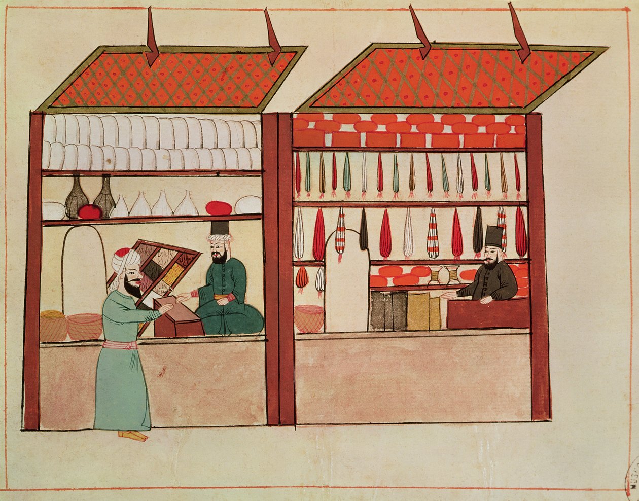 Ms 1671 En butik, der sælger forskellige varer, ca.1580 af Islamic School