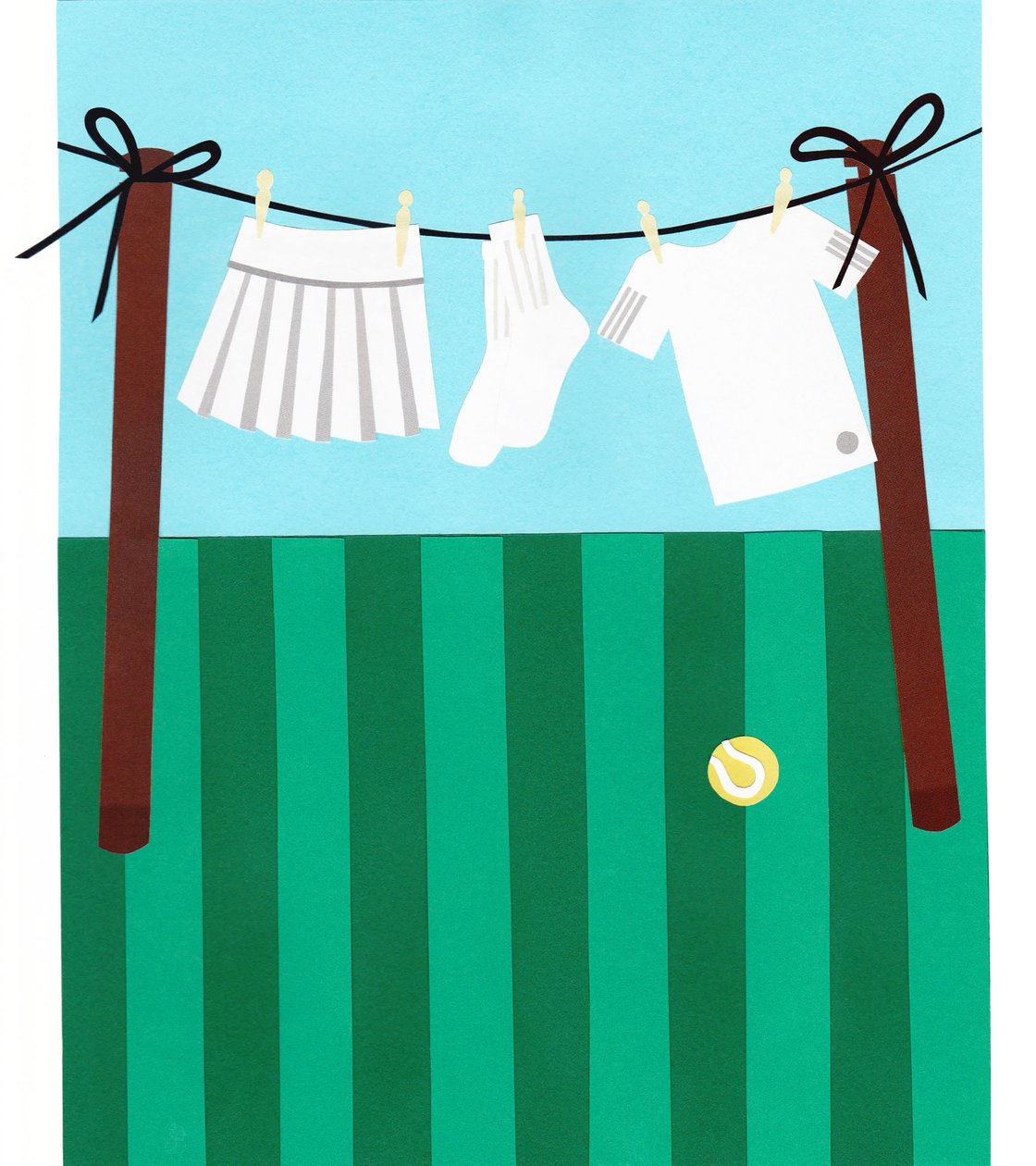 Tennis, 2016 papir af Isobel Barber