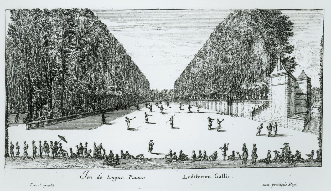 A Game of Longue Paume, 1655 af Israël Silvestre the Younger