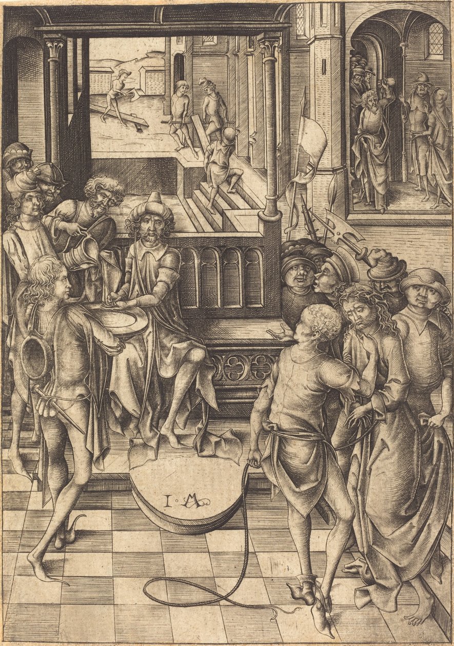 Kristus før Pilatus, ca. 1480. af Israhel van Meckenem