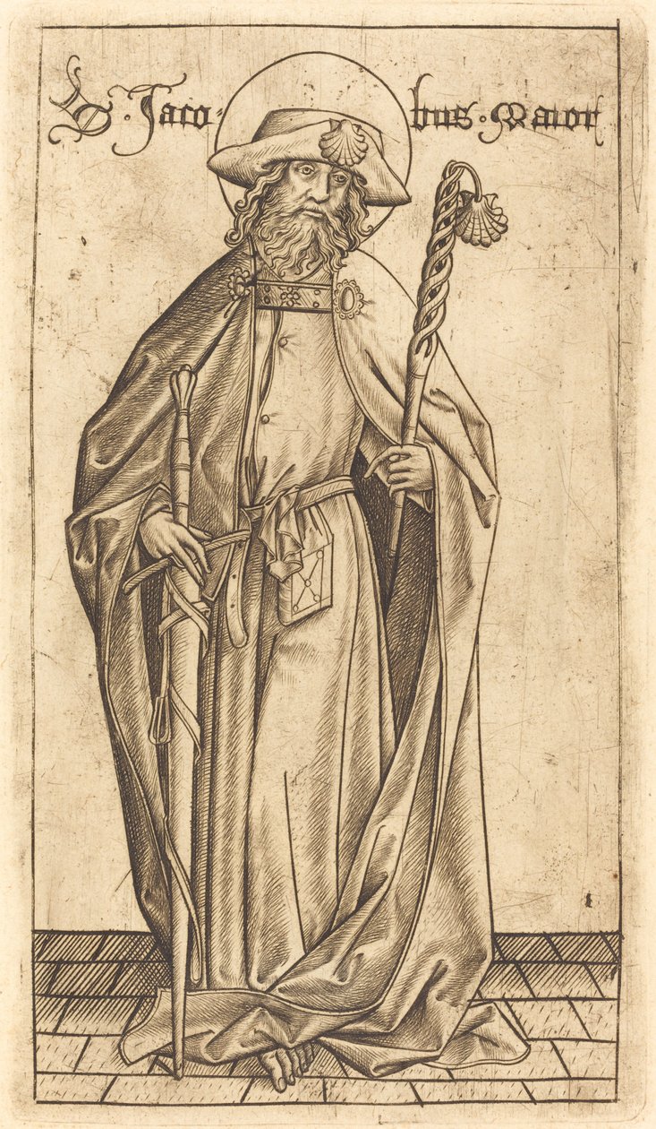 Sankt Jakob den Store, ca. 14701480. af Israhel van Meckenem