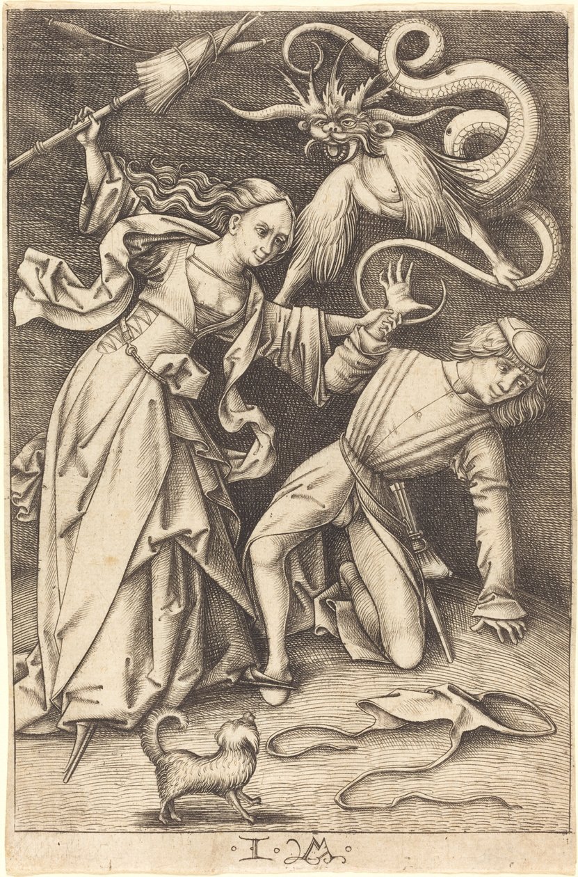 Den vrede kone, ca. 14951503. af Israhel van Meckenem