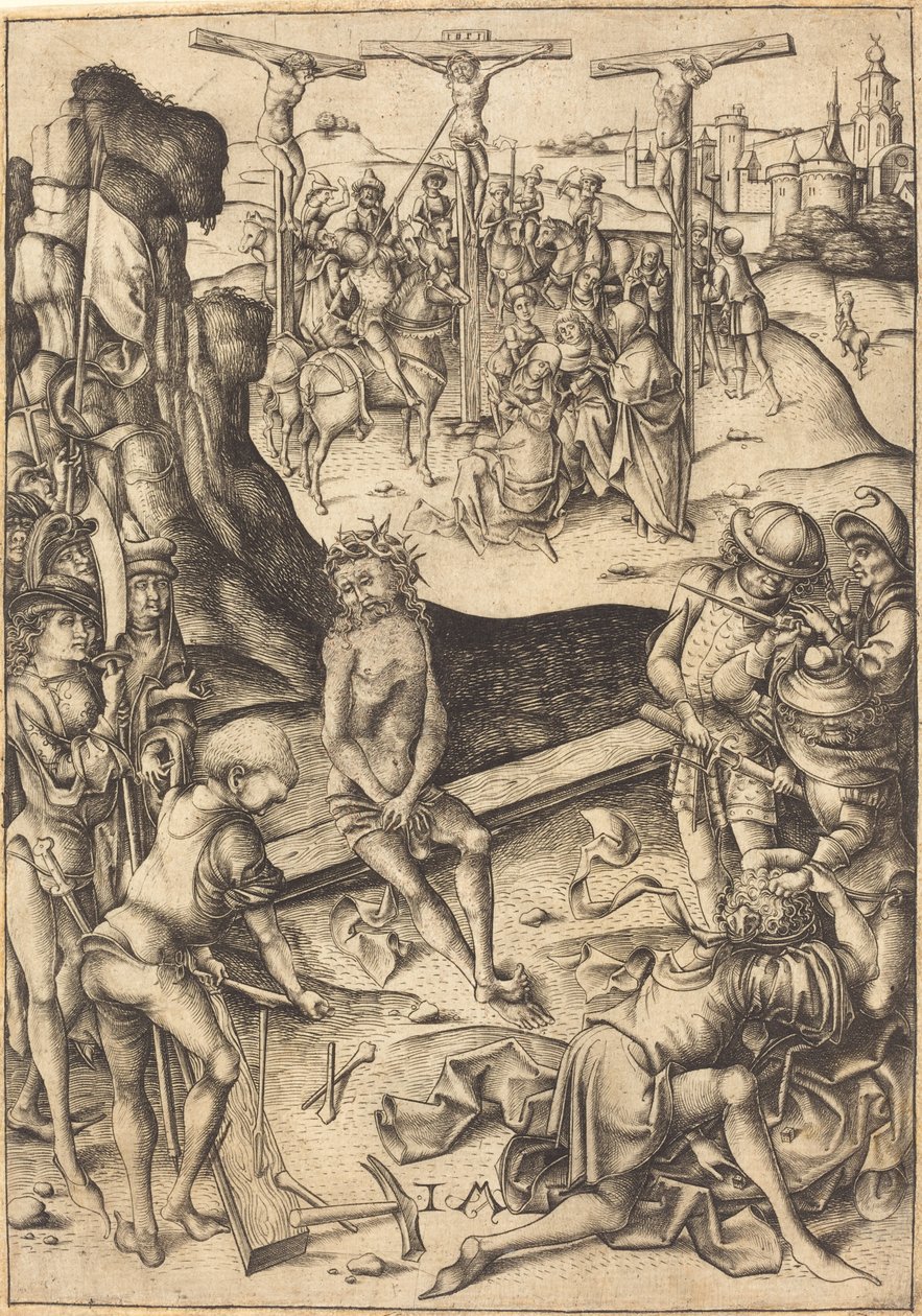 Korsfæstelsen, ca. 1480. af Israhel van Meckenem