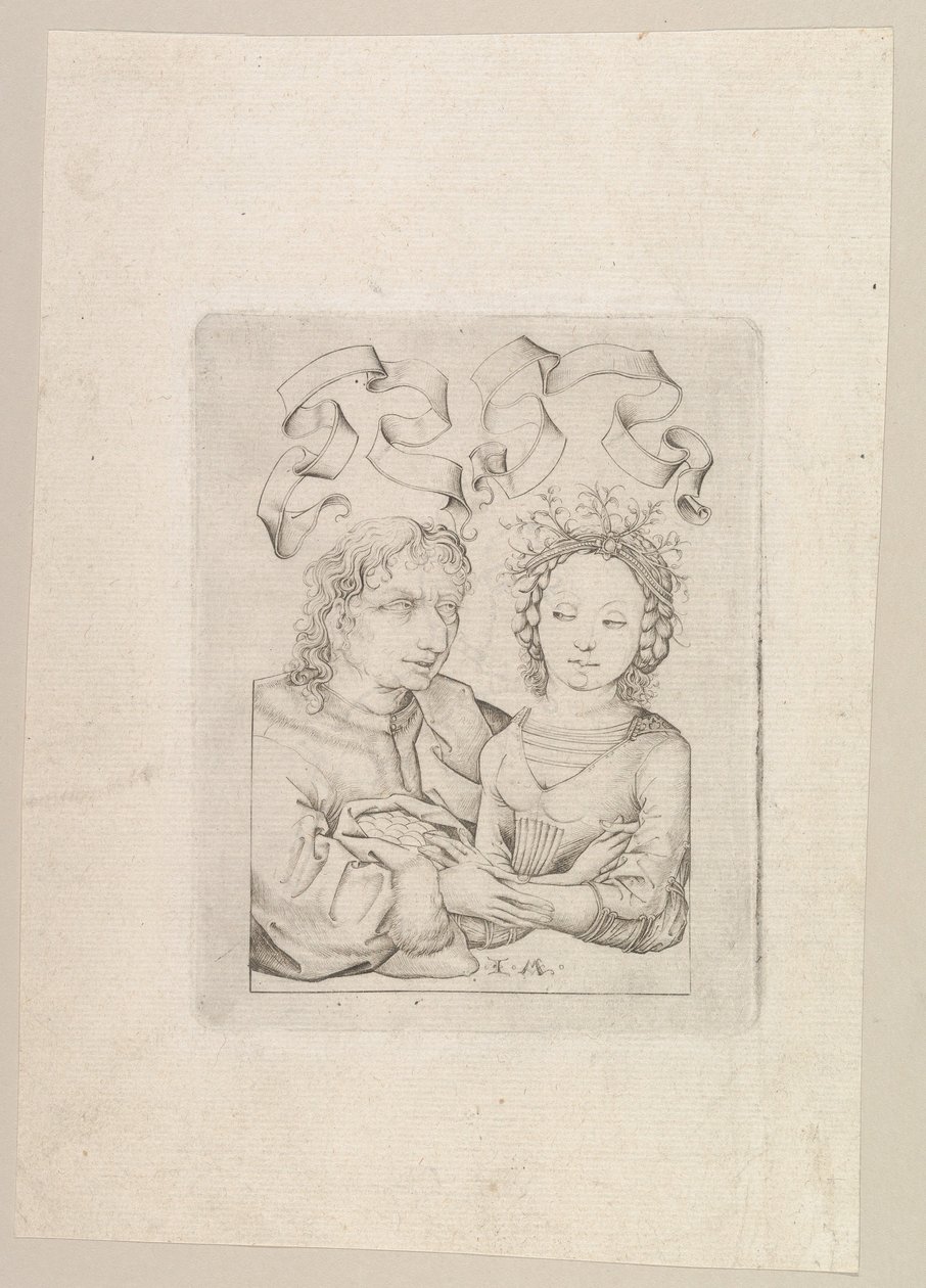 Det dårligt matchede par, ca. 1480-90. af Israhel van Meckenem