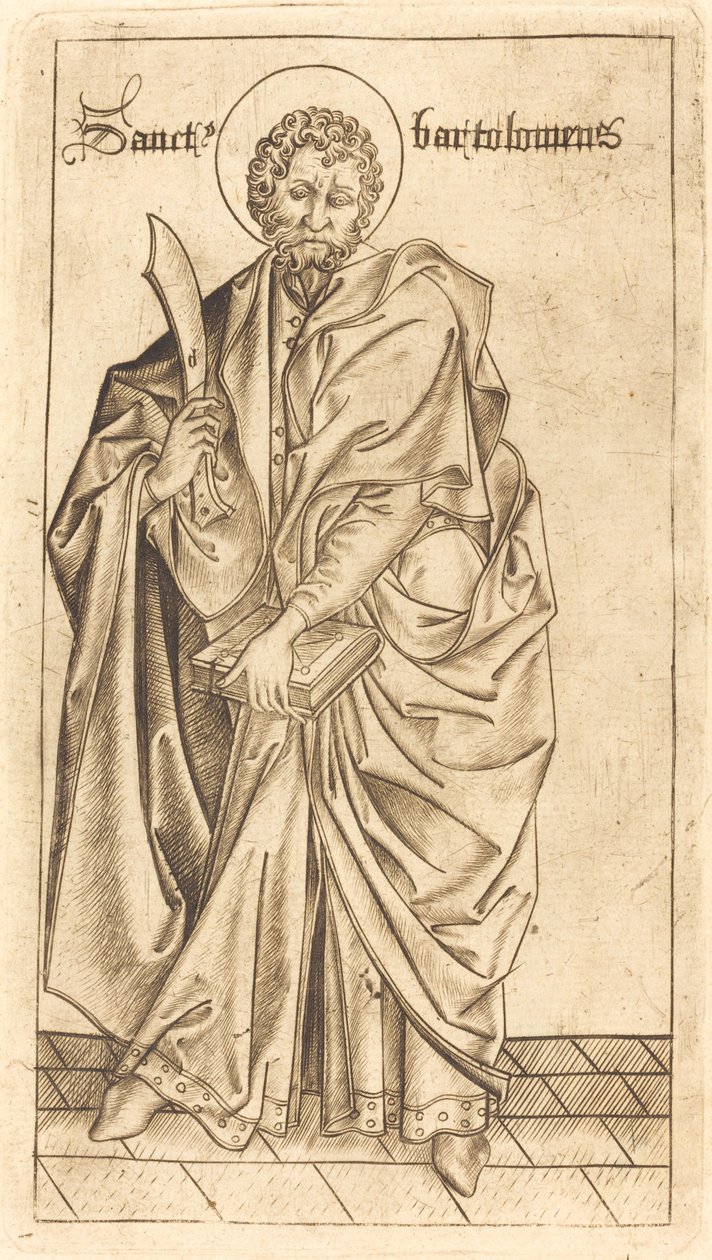 Sankt Bartolomæus af Israhel van Meckenem after Master E.S.
