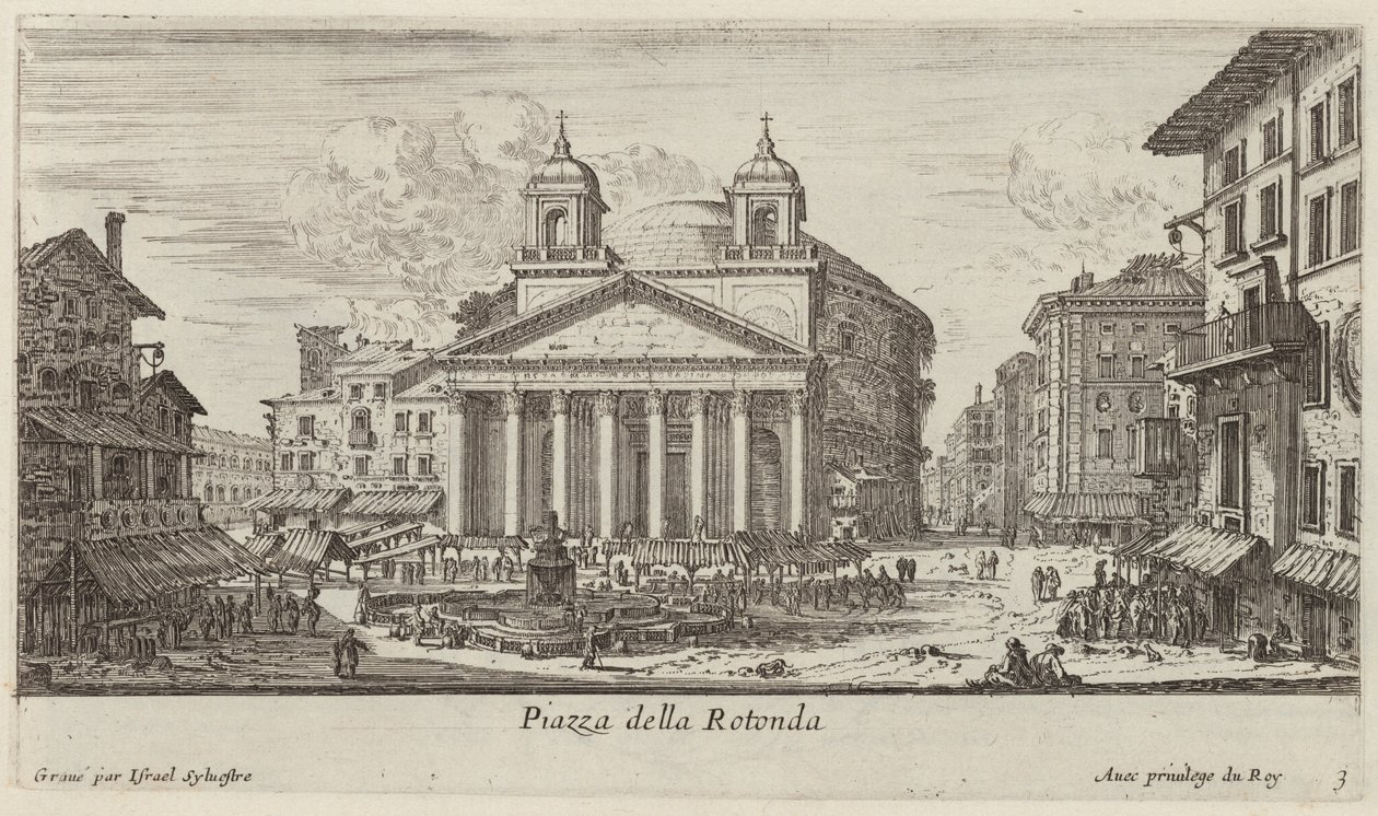 Piazza della Rotonda af Israël Silvestre