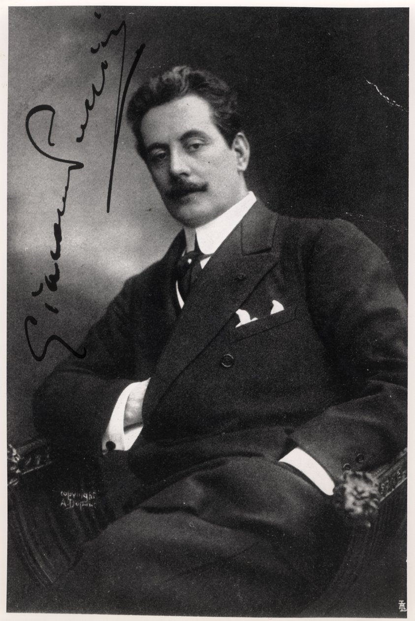 Giacomo Puccini (1858-1924) af Italian Photographer