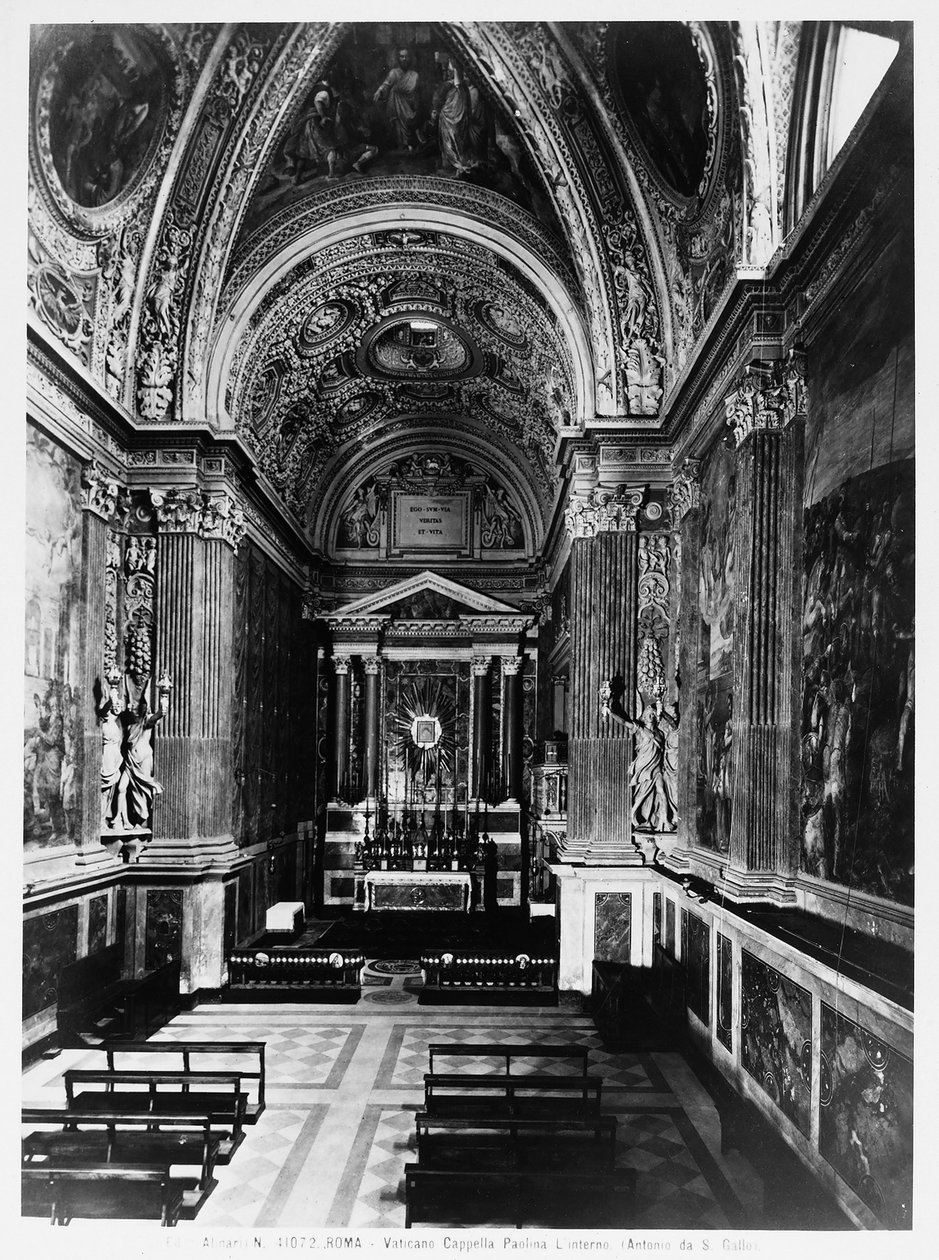 Interiør af Paolina-kapellet, Vatikanet, Rom af Italian Photographer