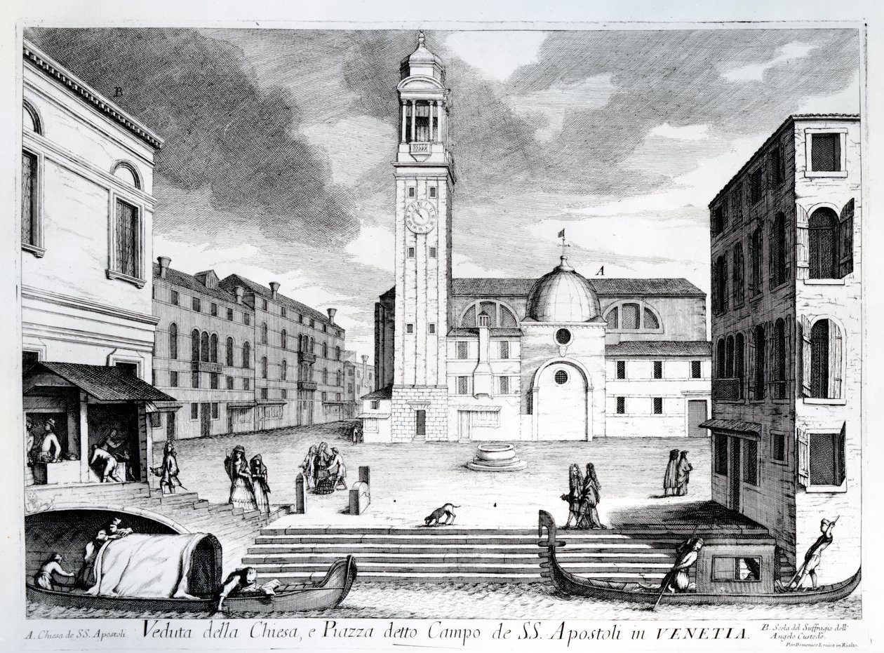Udsigt over Santi Apostoli, Venedig af Italian School