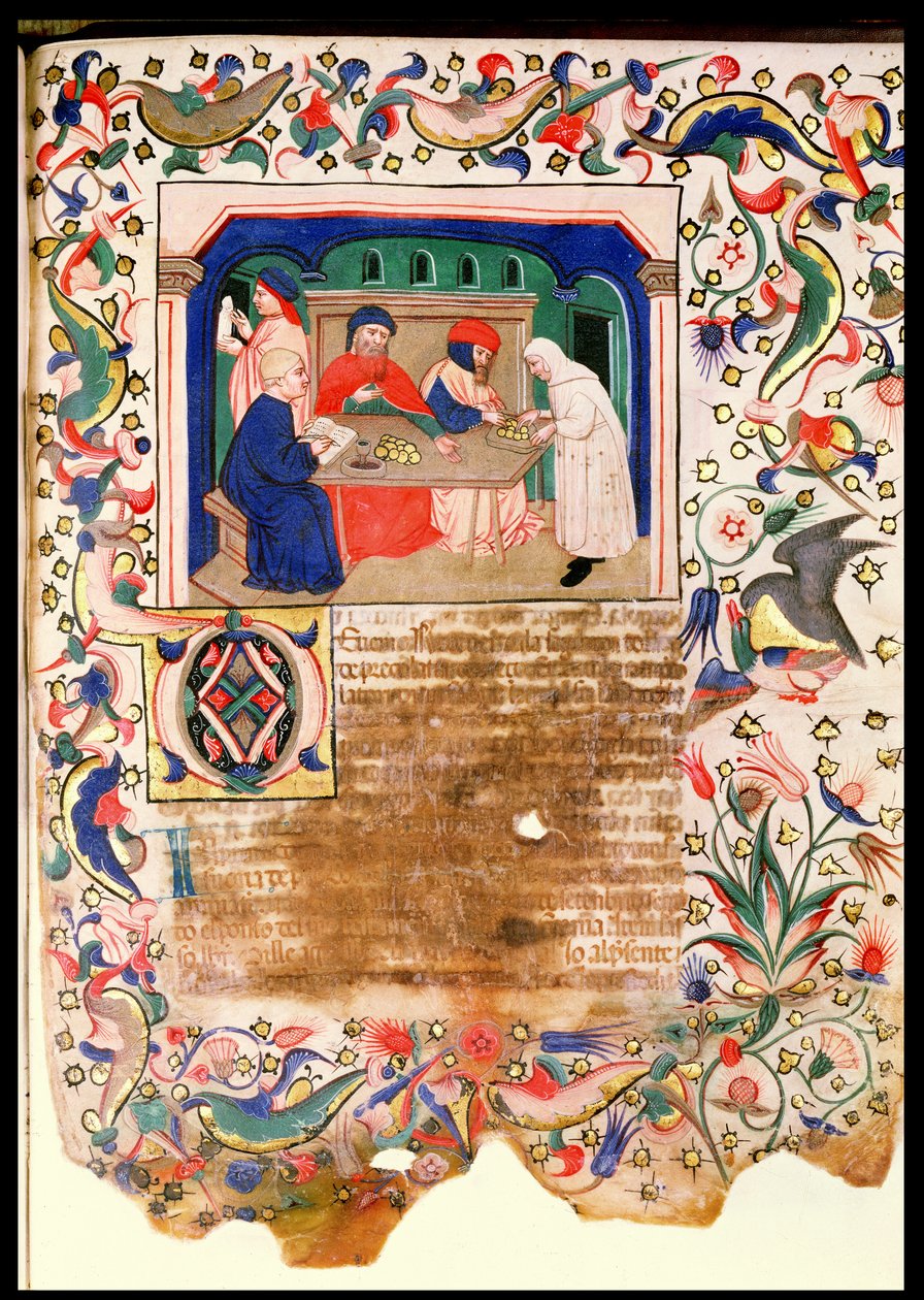 Banking, Veneto-Bolognese School (miniature) (se også 60916-8) af Italian School