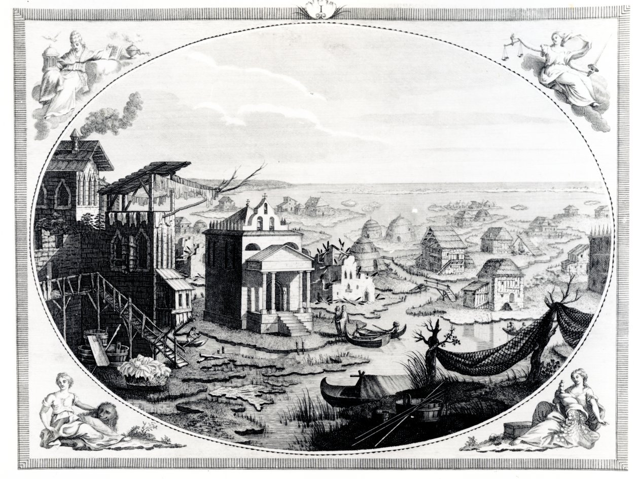 Tidlig bosættelse af Venedig (se også 417314) af Italian School