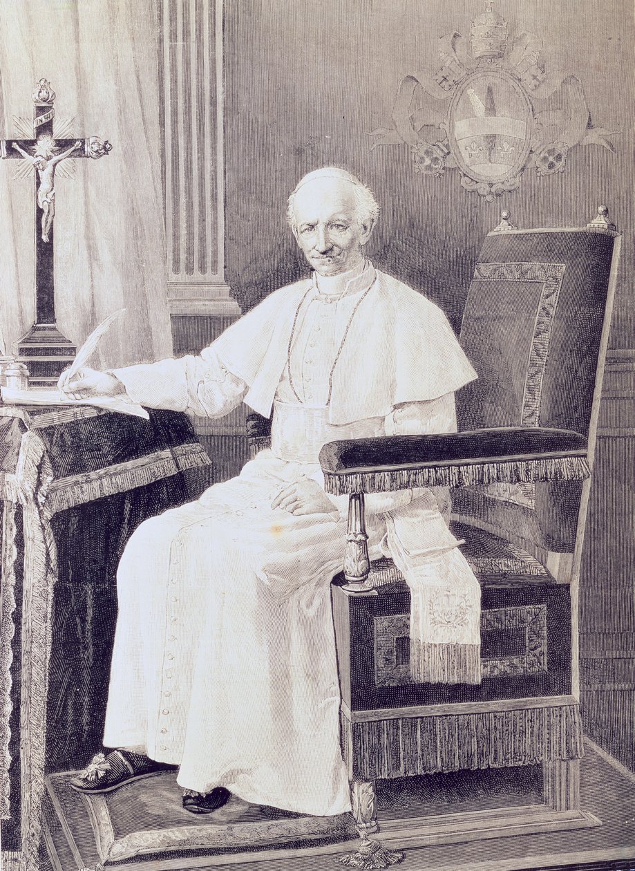 Portræt af pave Leo XIII (1810-1903) af Italian School
