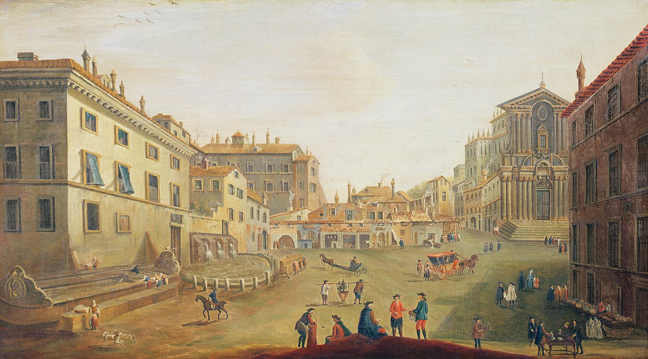 Trevi-fontænen af Italian School