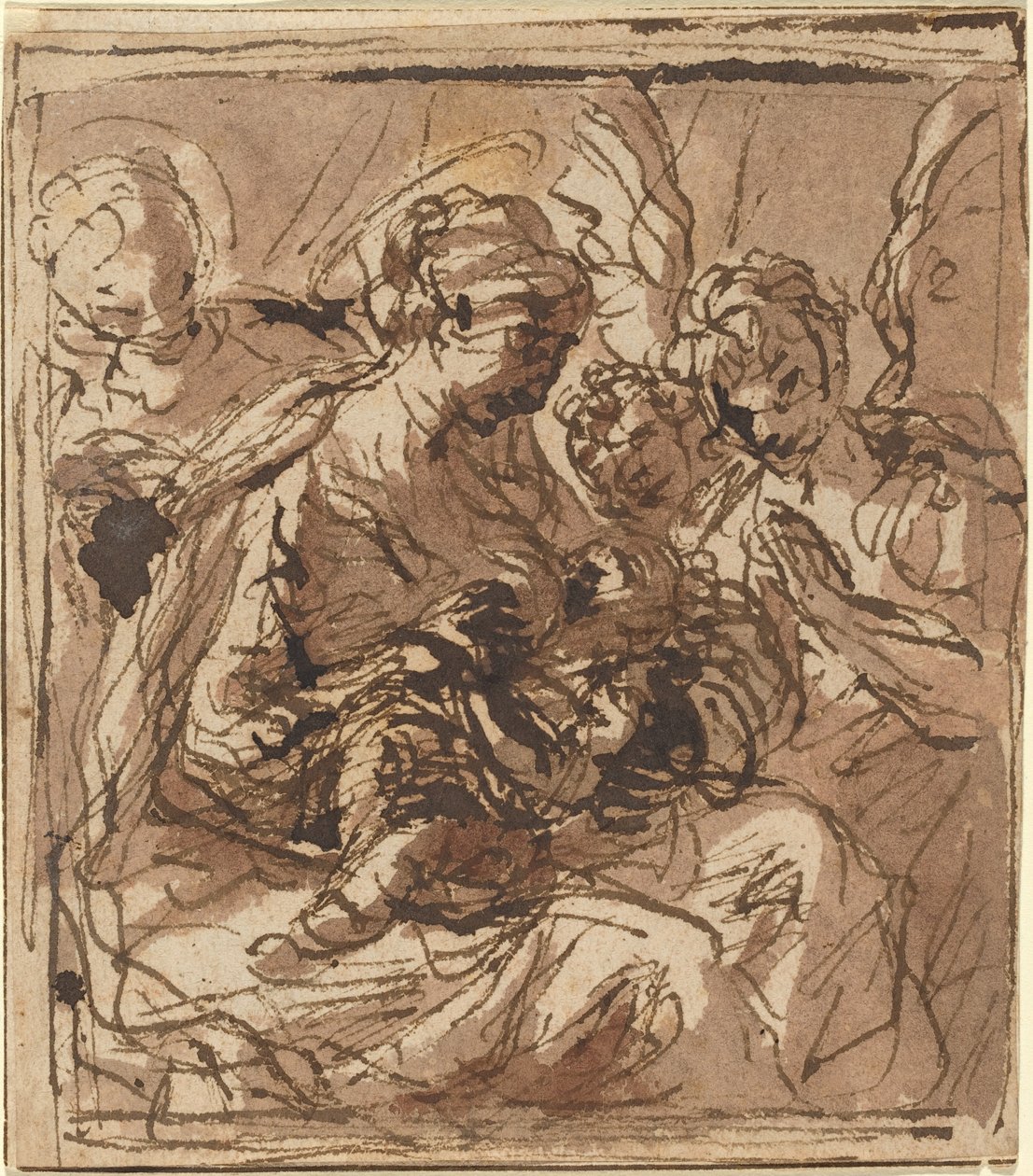 Hellige Familie af Italian 17th Century