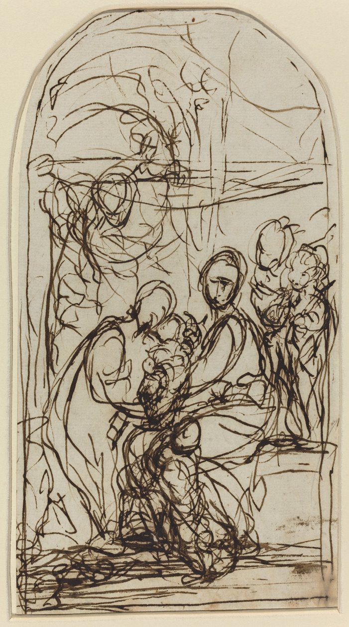 Sankt Catherines mystiske ægteskab? af Italian 17th Century