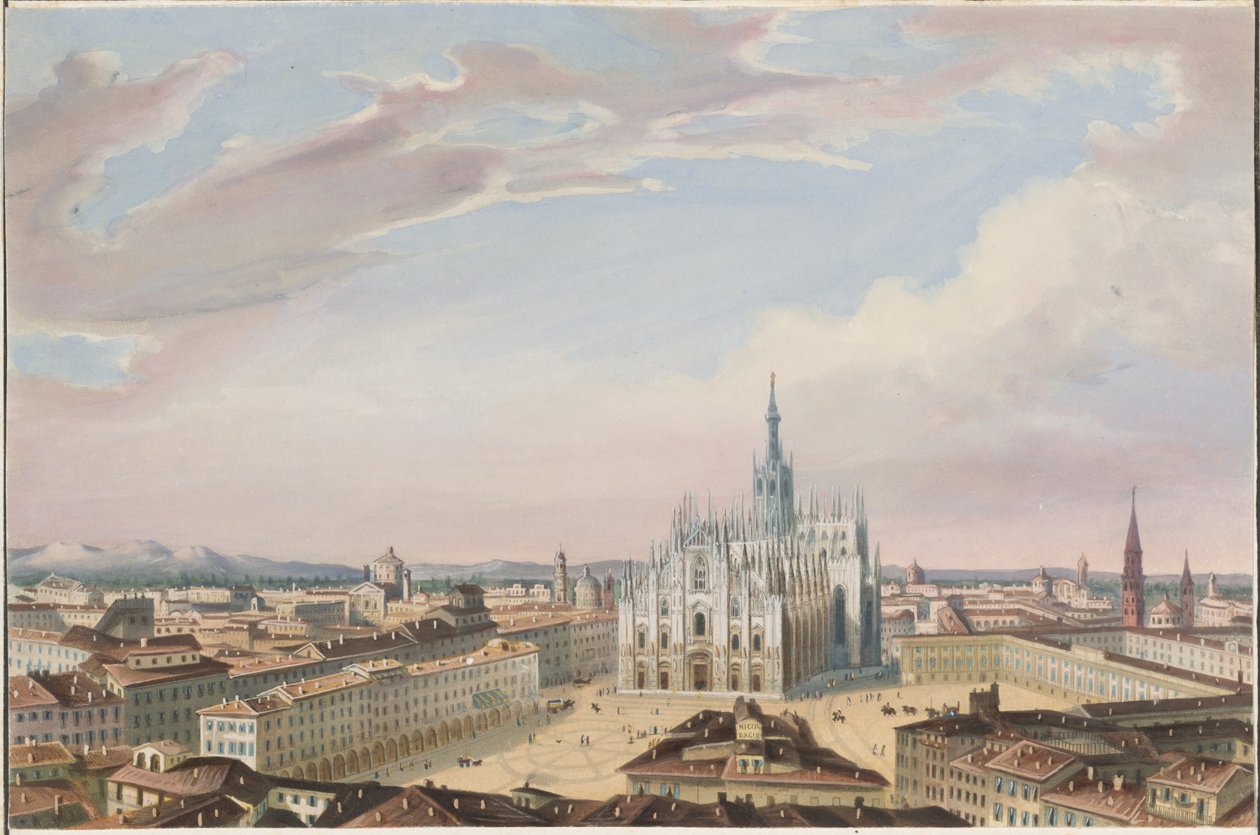 Katedralen i Milano af Italian 19th Century